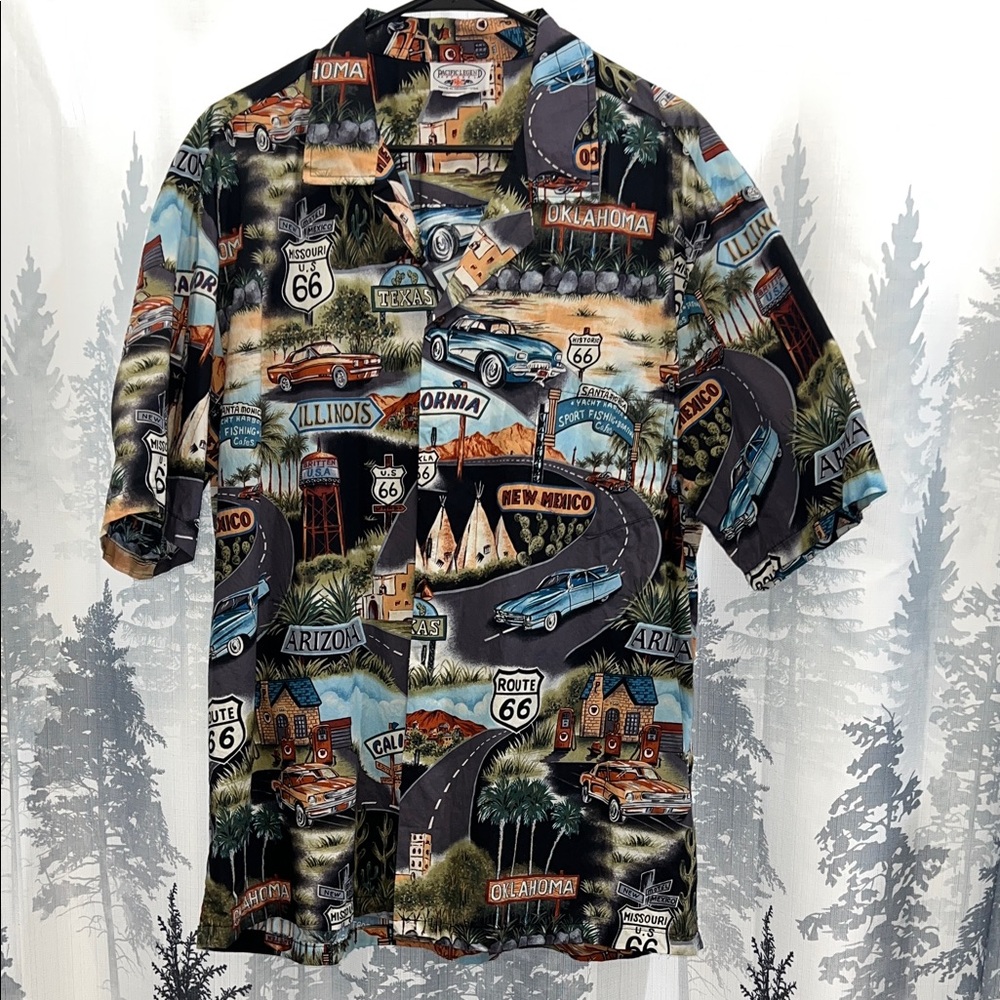 Men's Route 66 Adventure Shirt - Multicolor